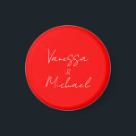 Imã Casamento personalizado do nome da caligrafia prof<br><div class="desc">Simples Designs Modernos Minimalistas. São todos simples, modernos, atraentes.</div>