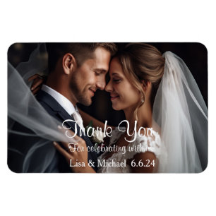 Ímã Casamento Personalizado Obrigado Magnet