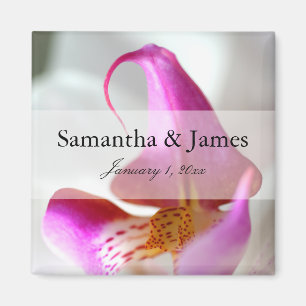 Imã Casamento Pessoal com Orquídea Púrpura e Branca
