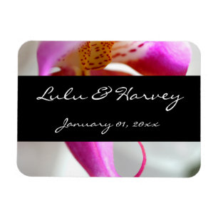 Ímã Casamento Pessoal da Orquídea Branca dentro