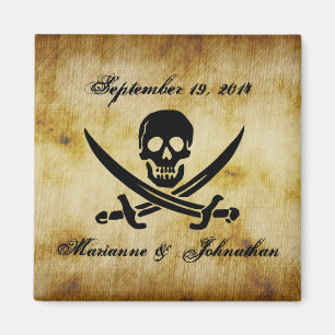 Imã Casamento Pirata Salva o Magneta Souvenir Data