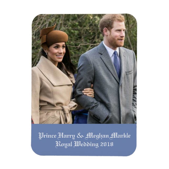 Ímã Casamento Real 2018 do Príncipe Harry & Meghan Mar (Vertical)