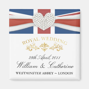 Imã Casamento real - ímã da lembrança de William &