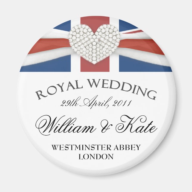 Imã Casamento Real - William & Kate Keepsasaame Magnet (Frente)