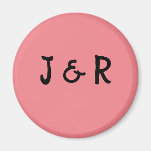 Imã casamento rosa personalizado