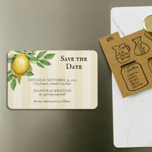 Ímã Casamento Russo de Citrinos Amarelo-Limão-Aquarela