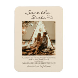 Ímã Casamento Rústico Boho Corações