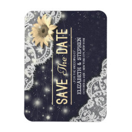 Ímã Casamento Salvar A Data Luzes De Corda De Girassol