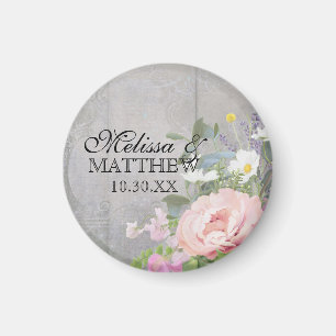 Imã Casamento Salve a Data Russo Pink