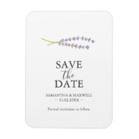 Casamento Salve A Lavanda Data Magnets