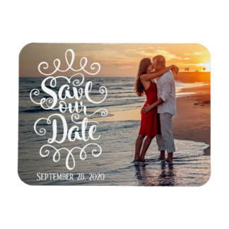 Ímã Casamento Salve Nossa Data | Rascunho Ornate Manus