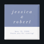 Imã Casamento Simples e Minimalista de Pastel Airy<br><div class="desc">Um imã simples e minimalista de referência de casamento com o pastel e o tema branco. Perfeito,  dê sempre para o seu casamento.</div>