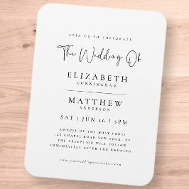 Ímã Casamento Simples Elegante Moderno Minimalista