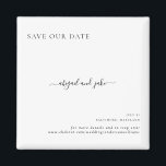 Imã Casamento Simplesmente Elegante Minimalista Salve<br><div class="desc">Simples e Elegante. Casamento Salve a Data. Magnet de Nomes Personalizados.</div>