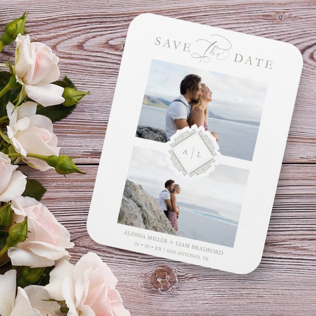 Ímã Casamento sofisticado do Ornamento Tópico de Tendê (Criador carregado)