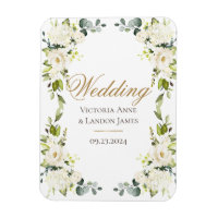 Casamento Verde Floral Branco Elegante