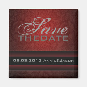 Imã Casamento vintage elegante do damasco de Borgonha