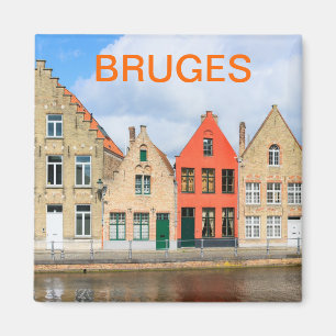Imã Casas antigas em Bruges, Bélgica