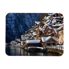 Ímã Casas de madeira ao largo de Hallstatt, Áustria