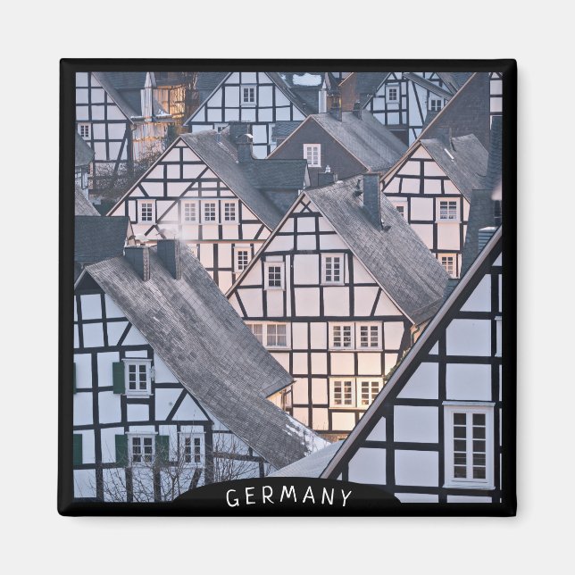 Imã Casas de meia-madeira em Freudenberg, Alemanha (Frente)