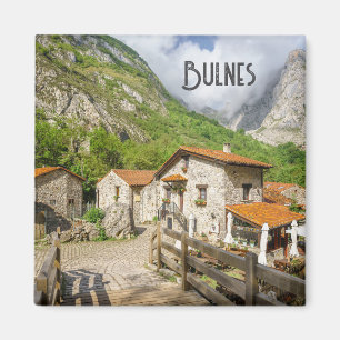 Imã Casas de Pedra Tradicionais em Bulnes, Astúrias