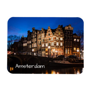 Ímã Casas do canal de Amsterdão na noite