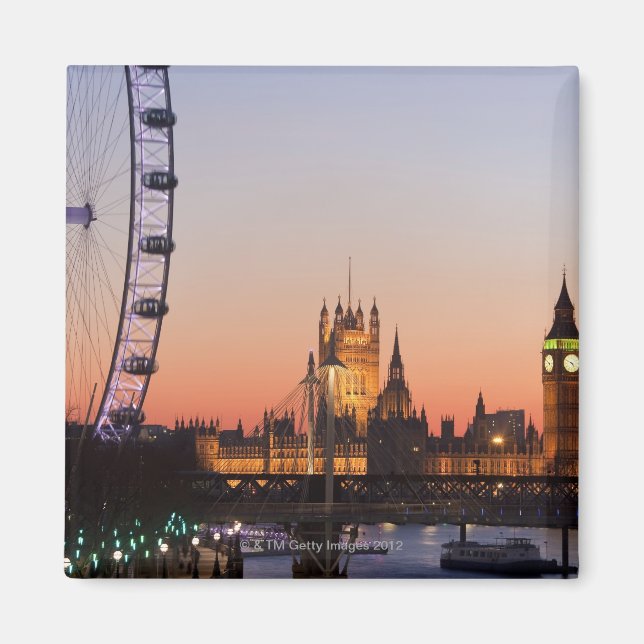Imã Casas do Parlamento e do Olho de Londres (Frente)