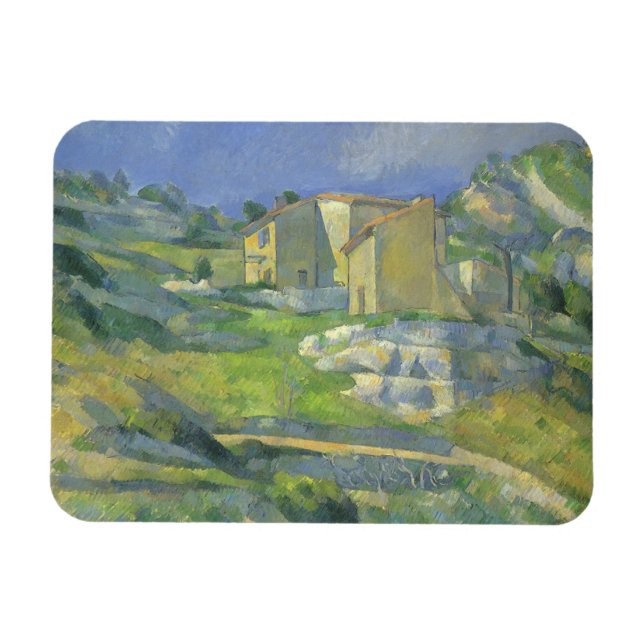 Ímã Casas em Provença por Paul Cezanne, Vintage Art (Horizontal)