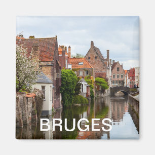 Imã Casas velhas em Bruges, Bélgica