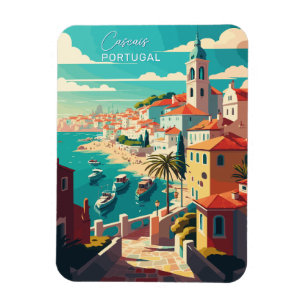 Ímã Cascais de Texto Personalizado Portugal