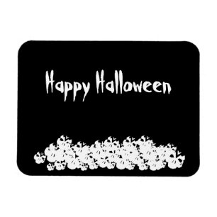 Ímã Cascas brancas pretas do Halloween empilham costum