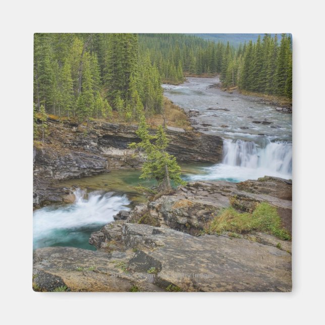 Imã Cascata Nas Montanhas Rochosas Canadianas (Frente)