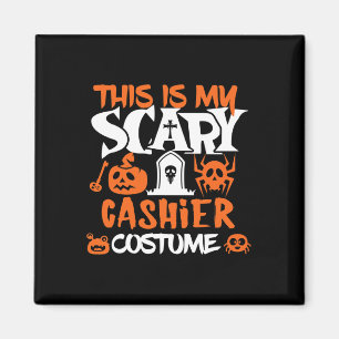 Imã Cashier Halloween Shirt Figurume Homens Engraçados