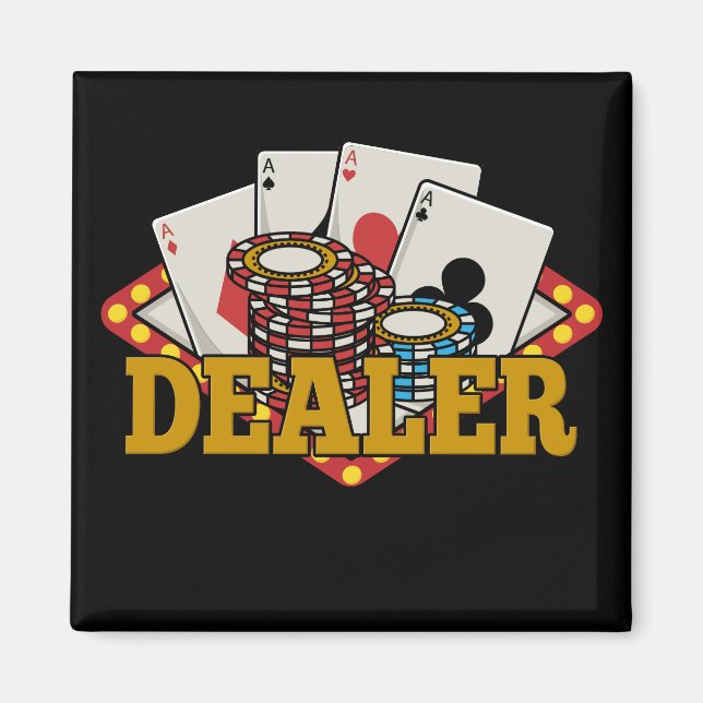 Imã Casino Poker Dealer (Frente)