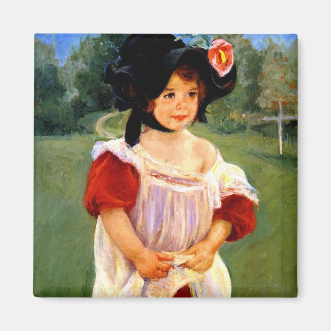 Imã Cassatt - Primavera, Margot em um jardim (Frente)