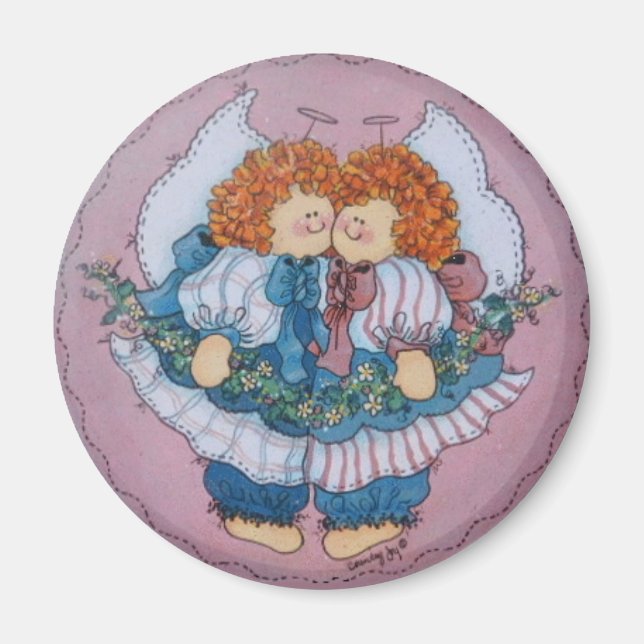 Imã Cassie e Clarissa Twins Angel Magnet (Frente)