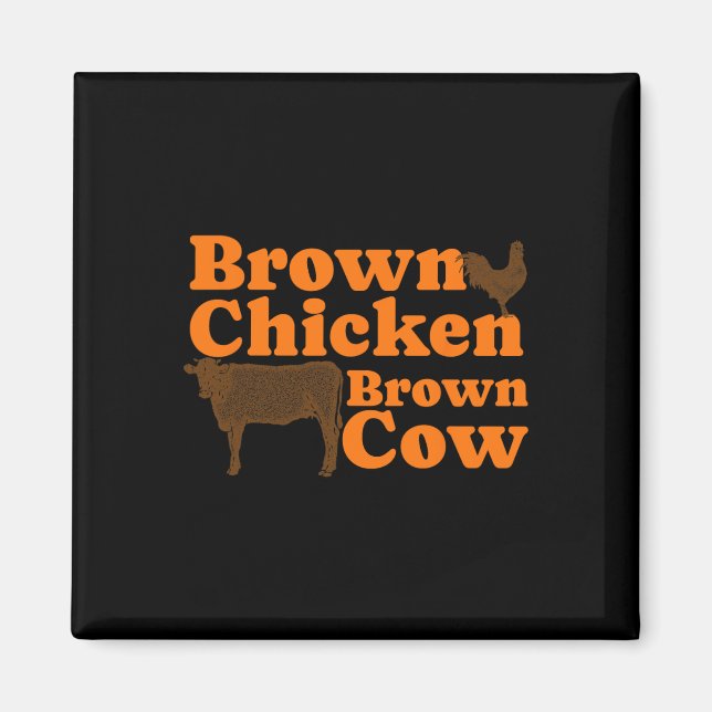 Imã Castanho Castanho Vaca Retro Música Arco Chicka Ua (Frente)