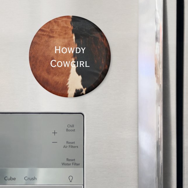 Imã Castanho Negro Sudoeste Faux Cowhide (In Situ (Fridge))