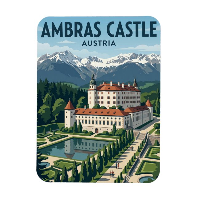 Ímã Castelo de Ambras Áustria (Vertical)