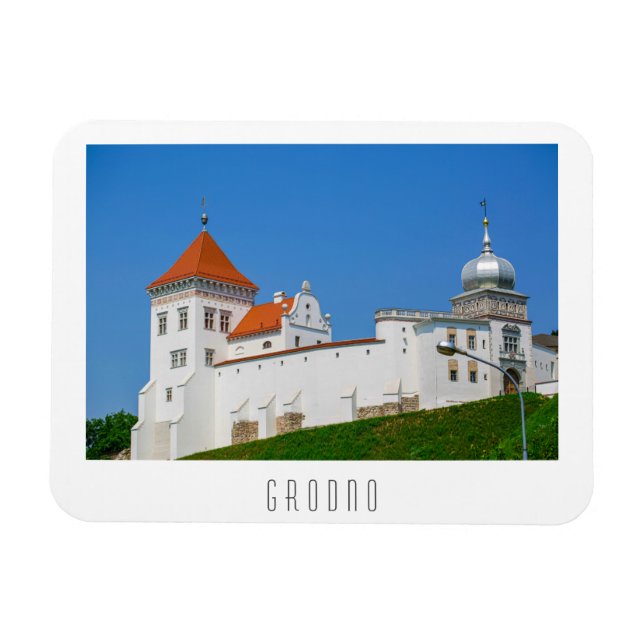 Ímã Castelo de Arquitetura da Cidade de Belarus Grodno (Horizontal)