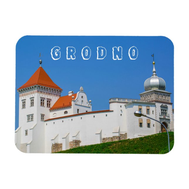 Ímã Castelo de Arquitetura da Cidade de Belarus Grodno (Horizontal)
