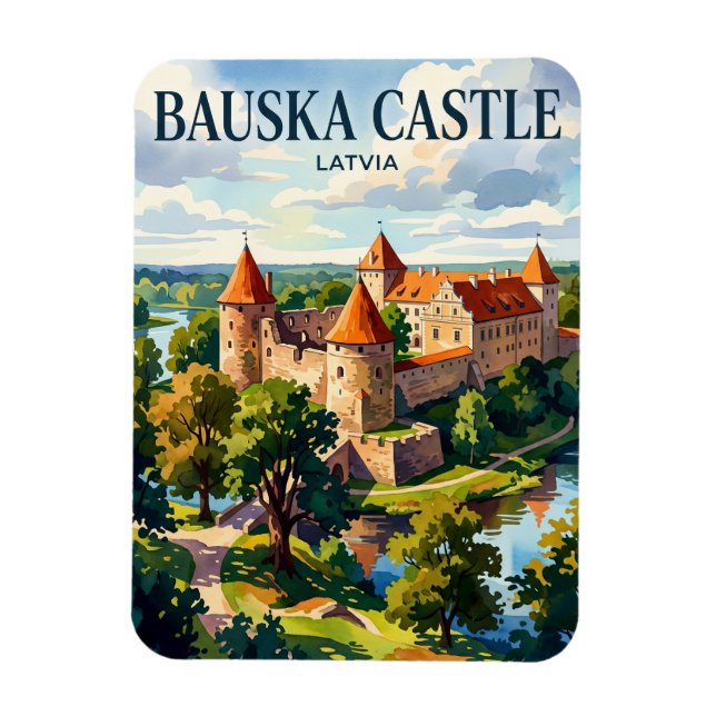 Ímã Castelo de Bauska Letônia (Vertical)