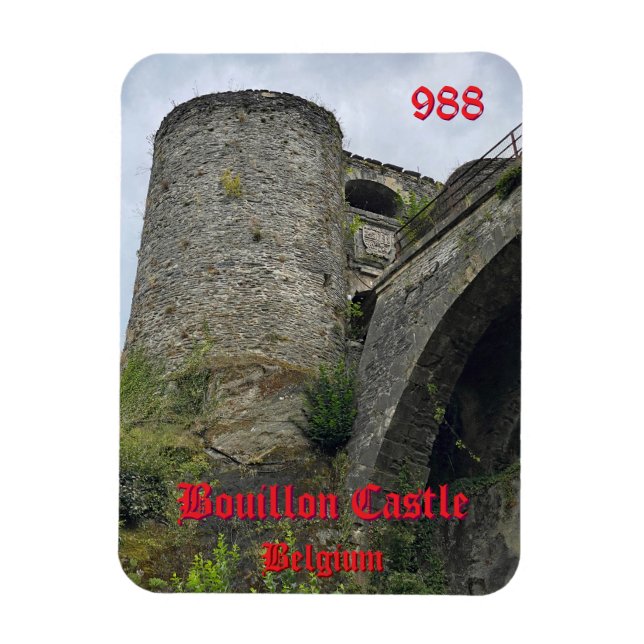 Ímã Castelo de Bouillon na Bélgica (Vertical)
