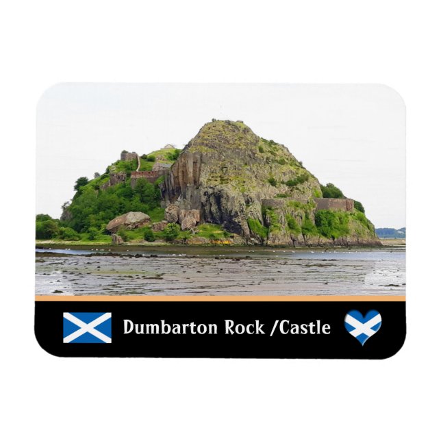Ímã Castelo de Bumbarton Rock & Dumbarton / Escócia (Horizontal)