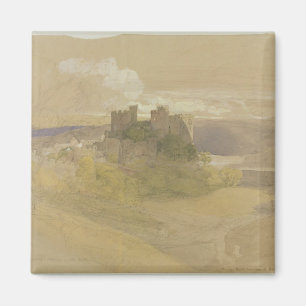 Imã Castelo de Conway (grafite, w/c e gouache no papel