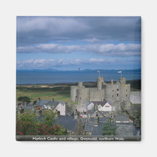 Imã Castelo de Harlech e vila, Gwynedd, Wale do norte