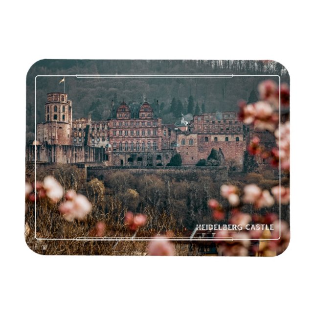 Ímã Castelo de Heidelberg na Primavera – Alemanha Româ (Horizontal)