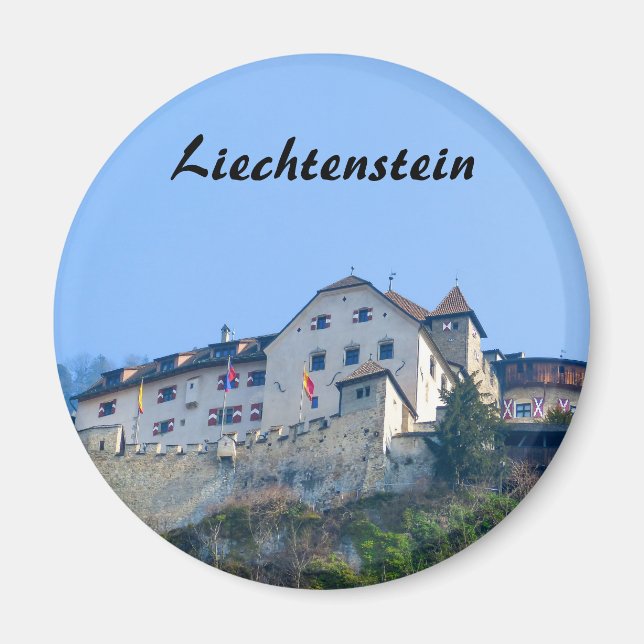 Imã Castelo de Liechtenstein em Vaduz Souvenir (Frente)