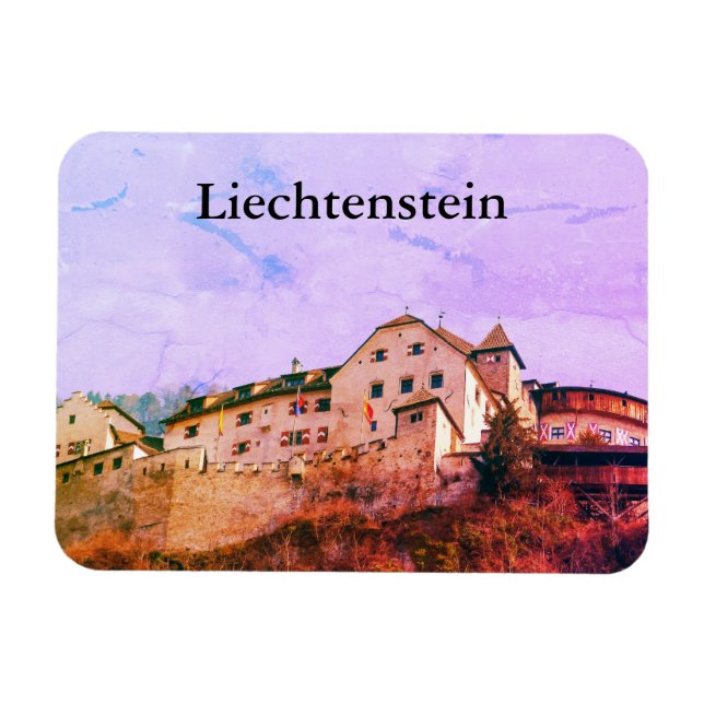 Ímã Castelo de Liechtenstein Vaduz (Horizontal)