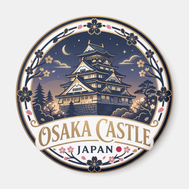 Imã Castelo de Osaka à Noite Japão (Frente)